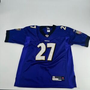 Youth Baltimore Ravens #27 Football Jersey NFL Reebok Licensed Size L